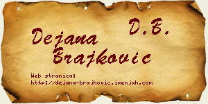 Dejana Brajković vizit kartica
